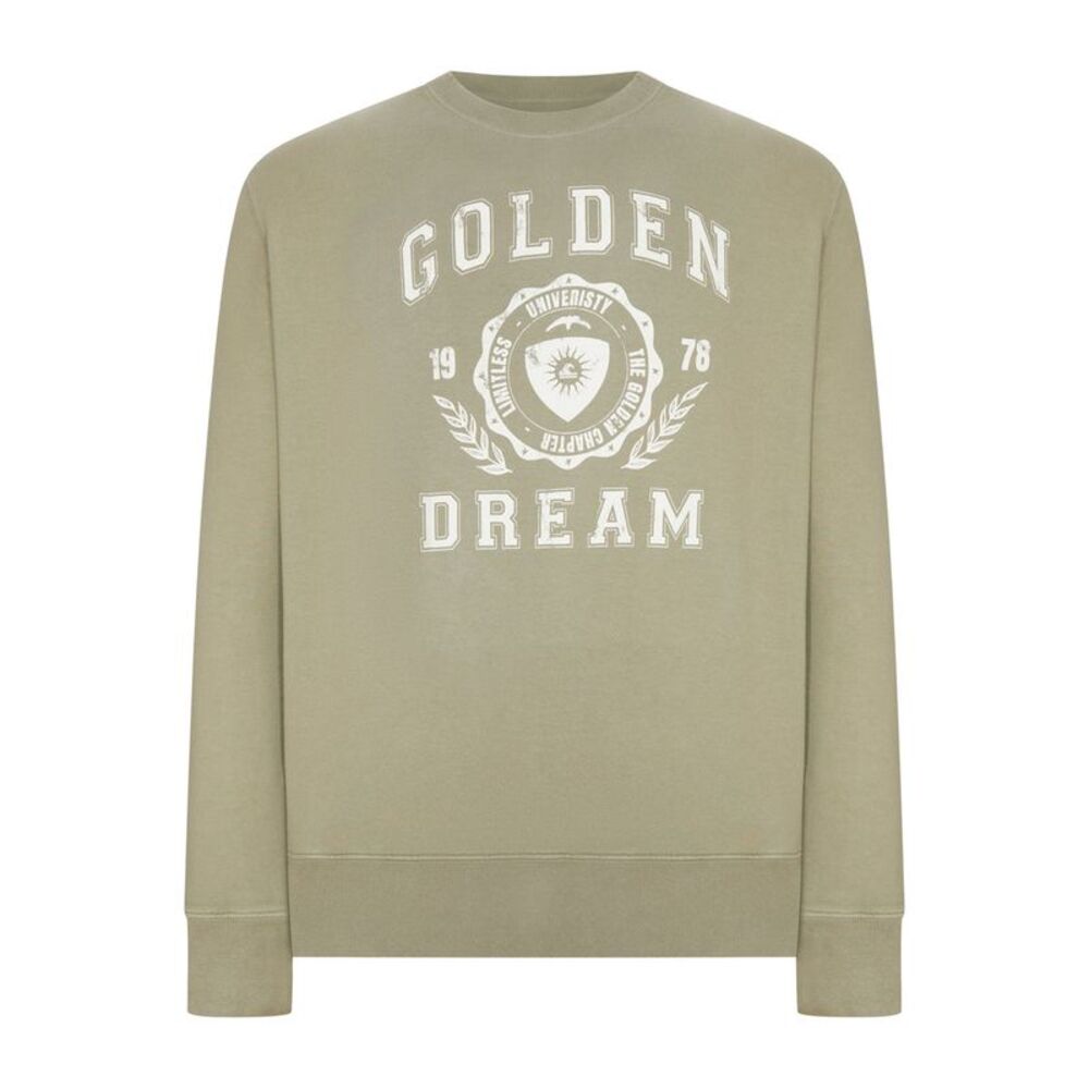 Golden Goose Deluxe Brand Men Crewneck Sweatshirt With Vintage Logo